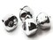 4 30mm Shiny Silver Jingle Bells Christmas Sleigh Bell Charms